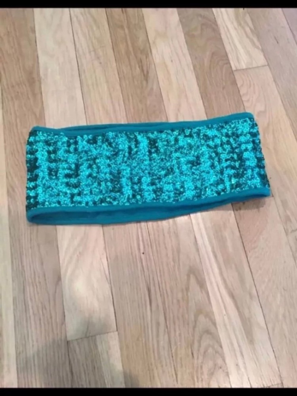 Forever 21 Teal Sequin Bandeau Top